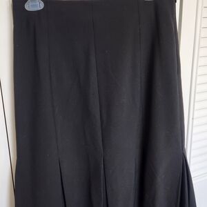 Karen Kane Black Maxi A-Line Pleated Skirt